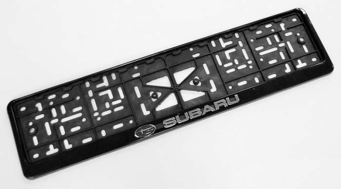 Рамка для номера автомобиля "SUBARU" пластиковая