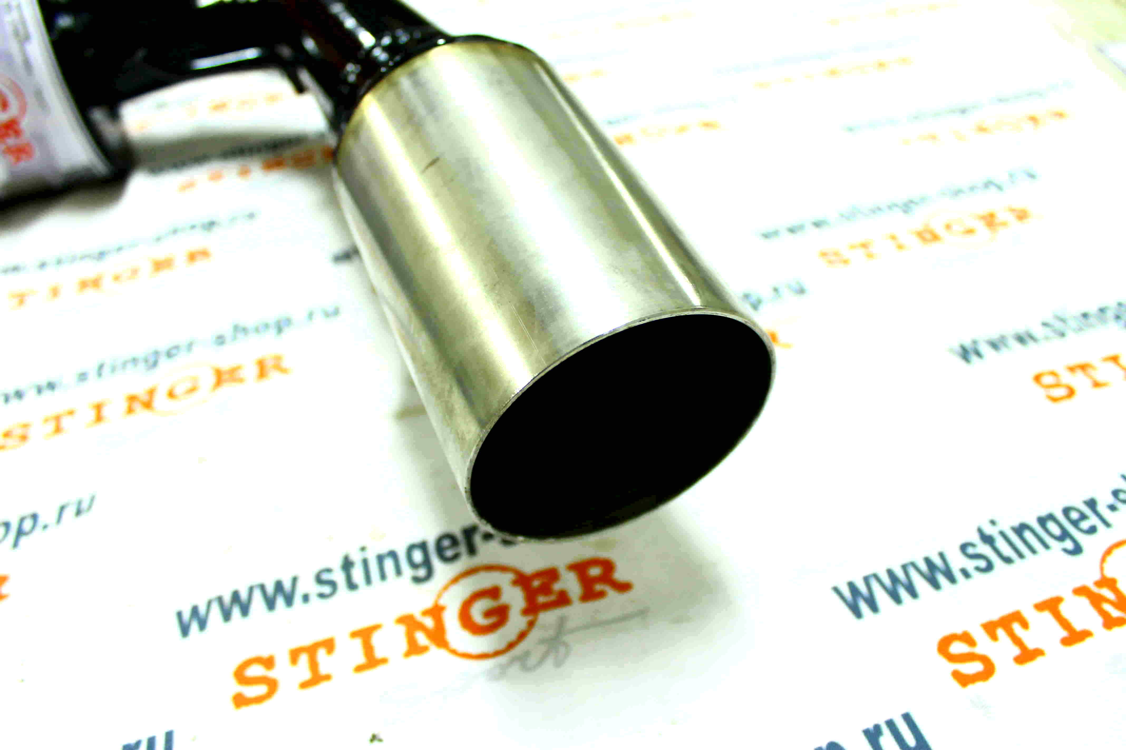 Глушитель основной Стингер для Нива 21214 насадка труба Ø85 мм без выреза бампера. Фото �3