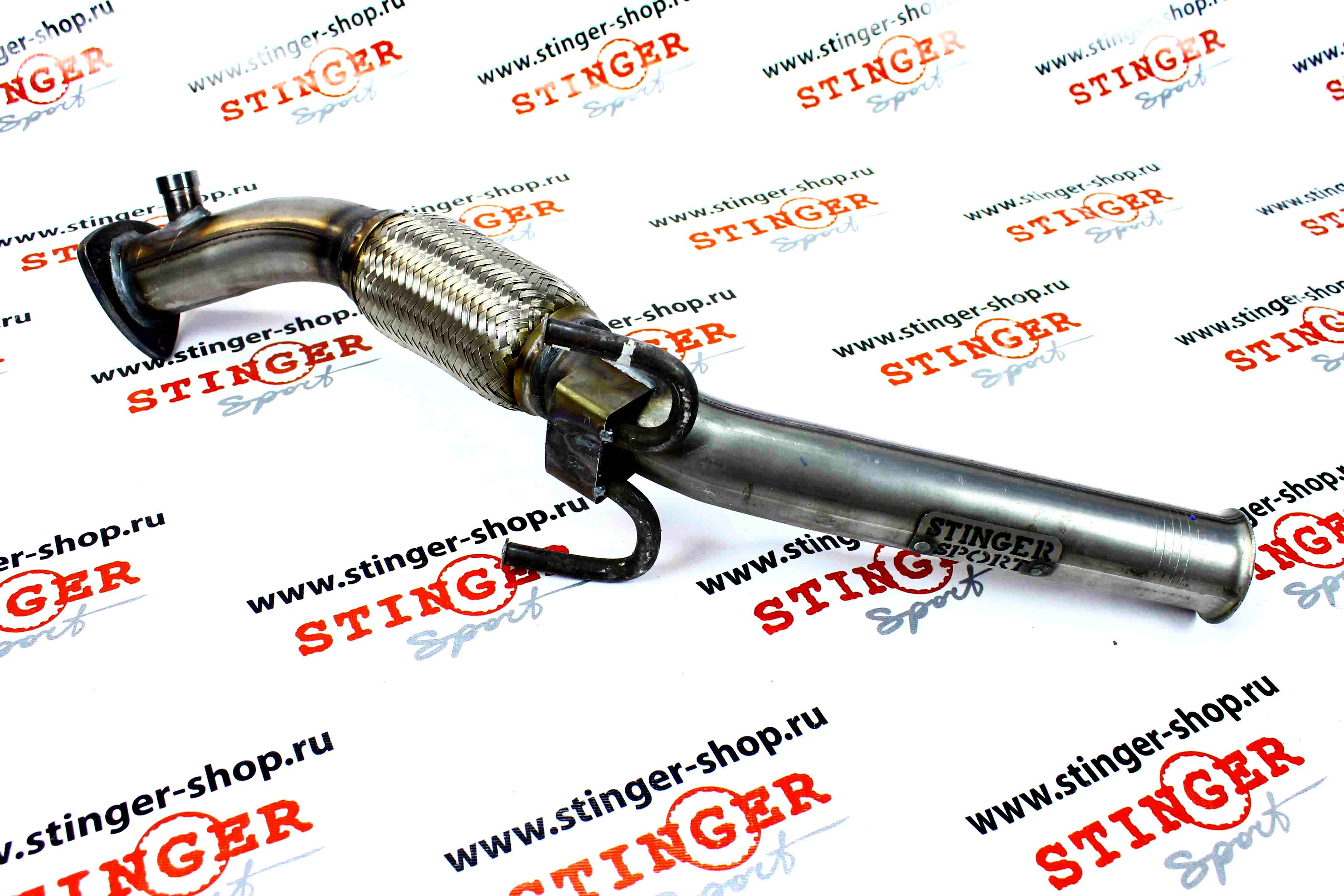 Хвост вставки замены катализатора "Stinger Sport" для а/м ВАЗ X-RAY (один датчик кислорода)