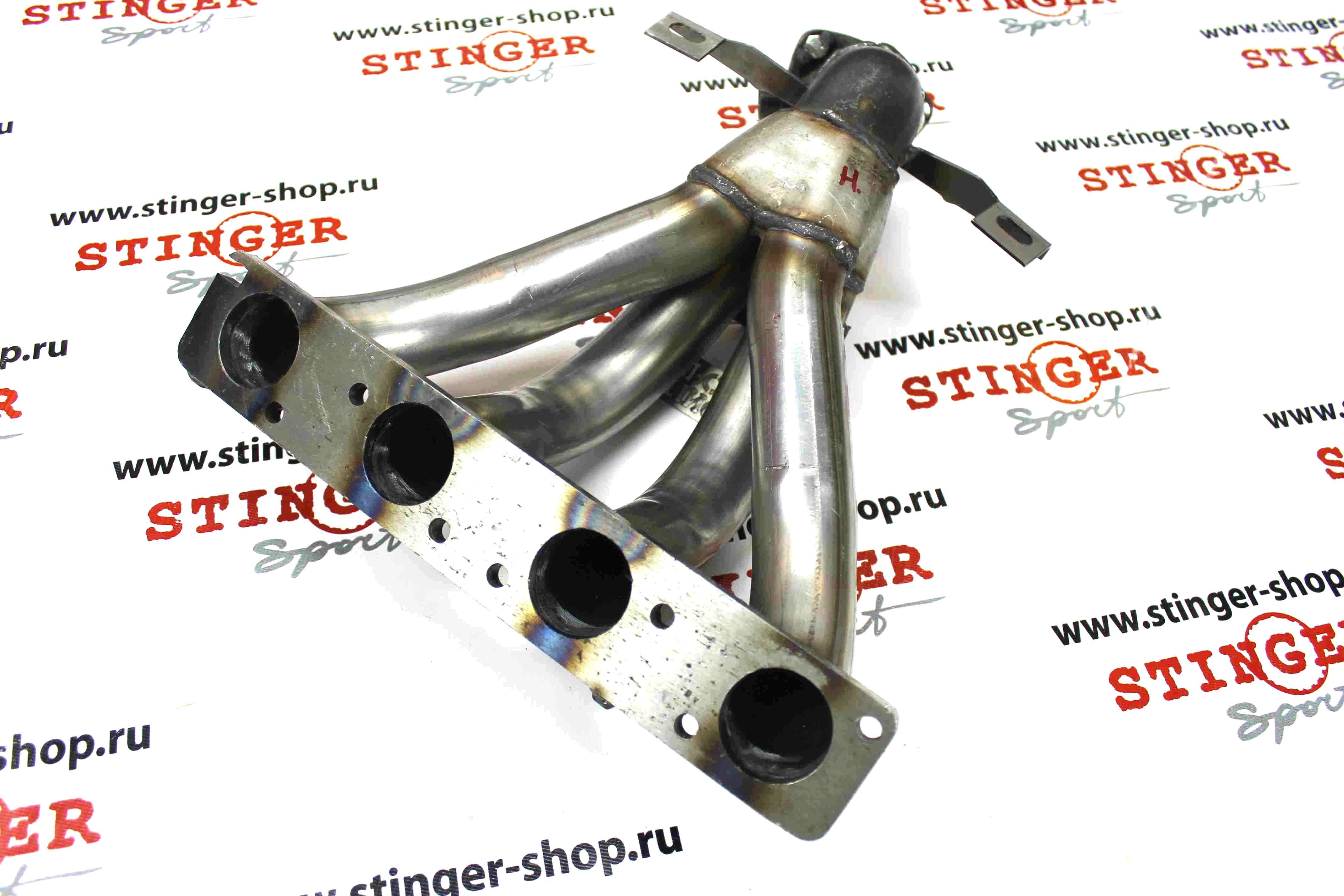Вставка для замены катализатора "Stinger Sport" 4-1 16V 1.8L ВАЗ X-RAY (один датчик кислорода) (нержавеющая сталь)