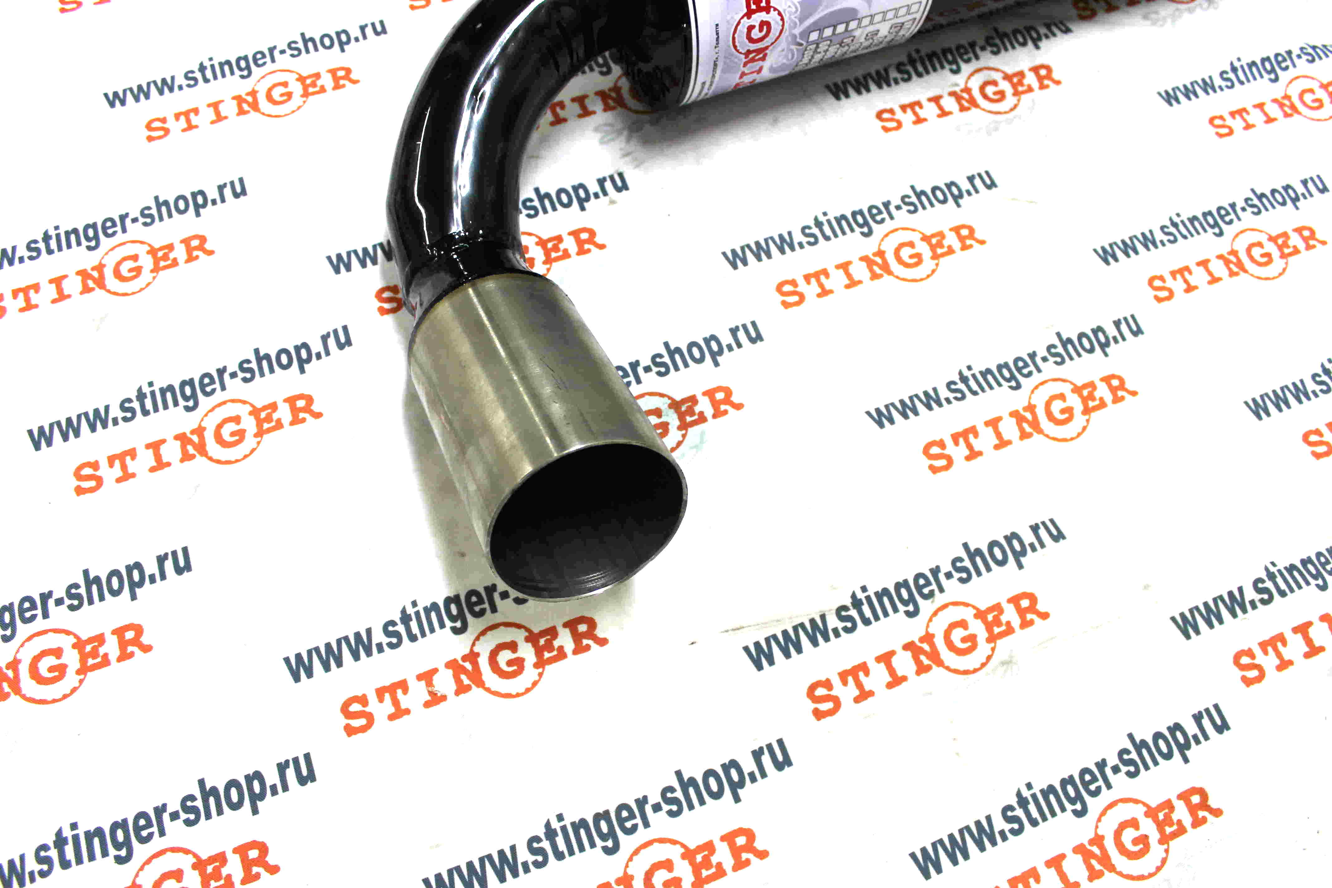 Глушитель основной Стингер для Шевроле Нива 2123  насадка труба Ø85 мм