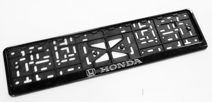 Рамка для номера автомобиля "HONDA" пластиковая