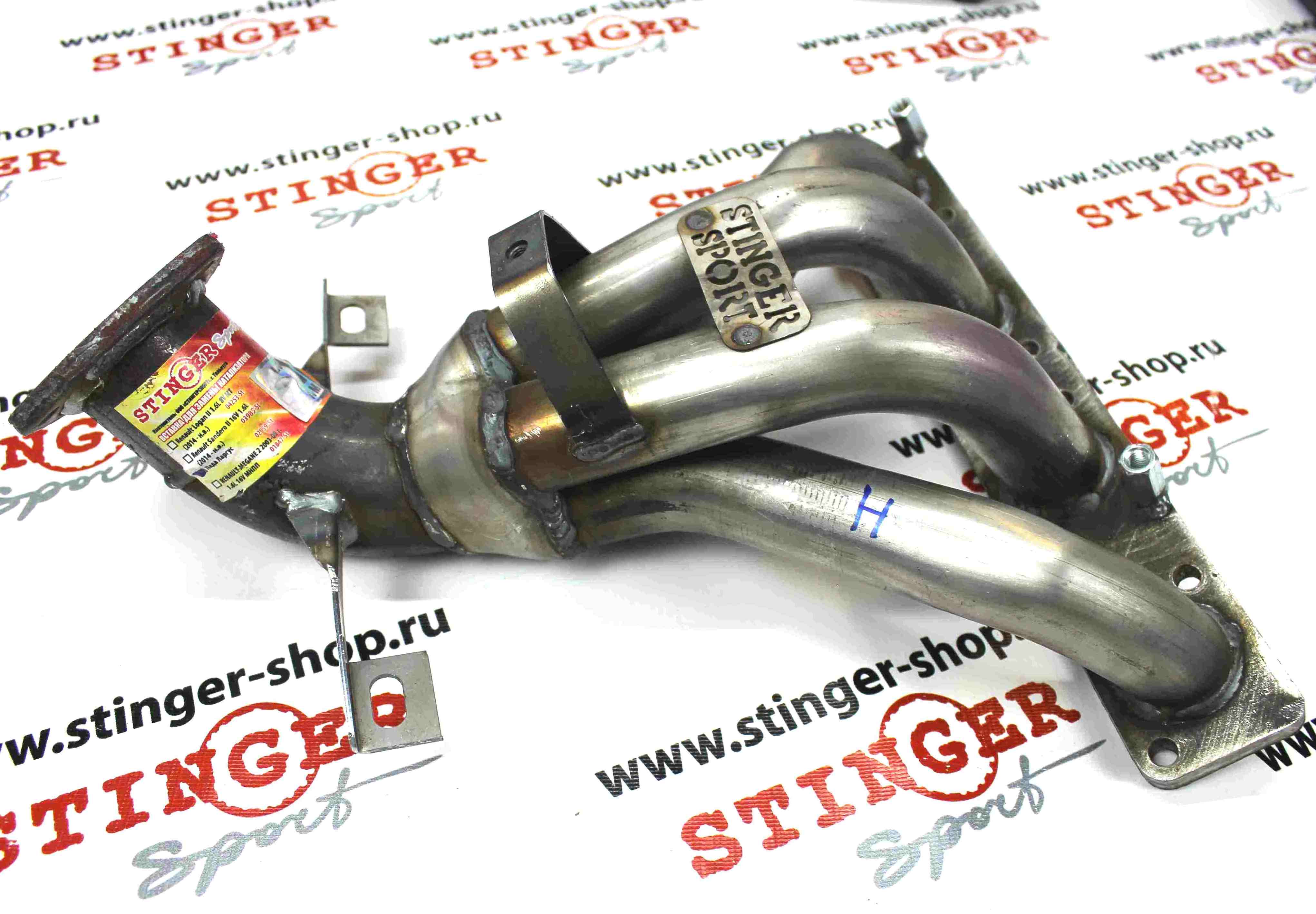 Вставка для замены катализатора "Stinger Sport" 4-1 16V для а/м ВАЗ Ларгус 1.6L (KS045L) (1 ДК) нержавеющая сталь. Фото �3