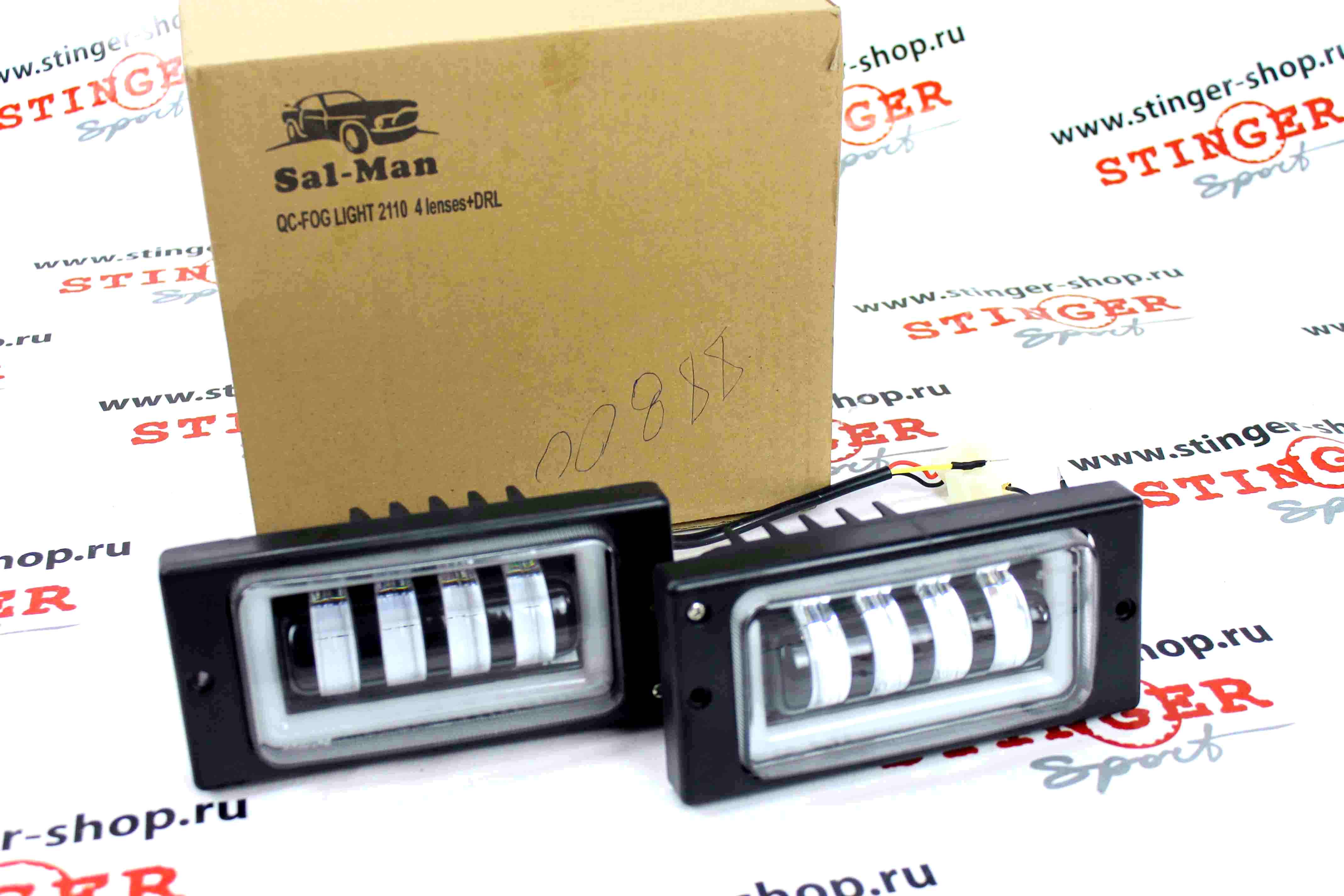 ПТФ Sal-Man для  ВАЗ 2110  ВАЗ 2114  ВАЗ 2123 (до 2009 г.в.), диодные, с ДХО, 40W (2 шт) . Фото �2