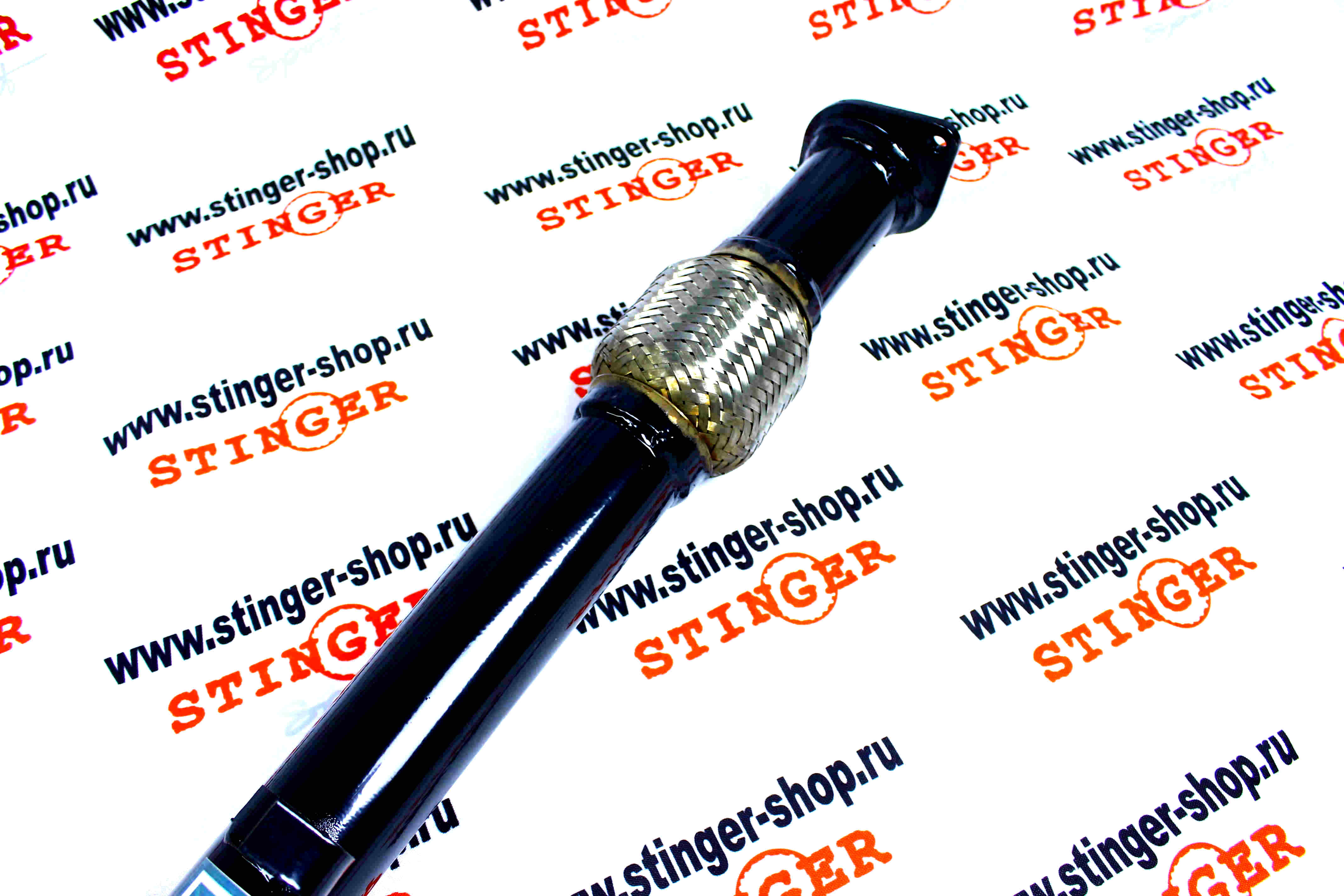 Резонатор (труба) "Stinger Sport" для а/м ВАЗ 2110-12 16V (под паук) с гофрой