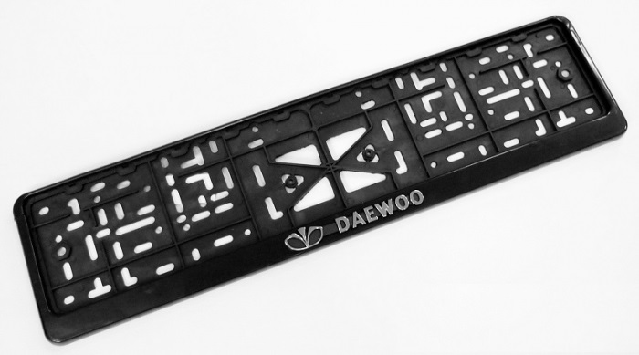 Рамка для номера автомобиля "DAEWOO" пластиковая