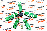 Ремни безопасности "TURBOTEMA" 5-х точечные, 2" ширина, быстросъемные (зеленые) JBR4001-5