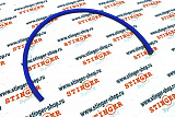 Шланг силиконовый водостойкий Ø 12 мм, L=1 м (армированный, синий)